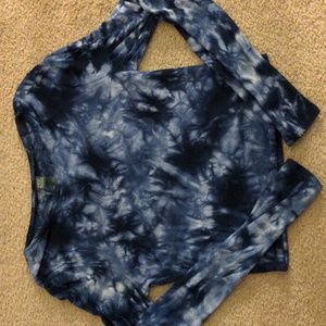 Ribbed knit tye dye shirt